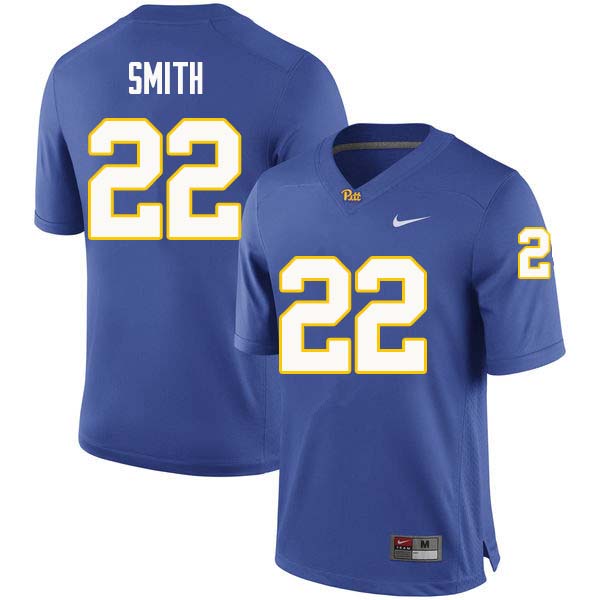 Men #22 Kollin Smith Pittsburgh Panthers College Football Jerseys Sale-Royal